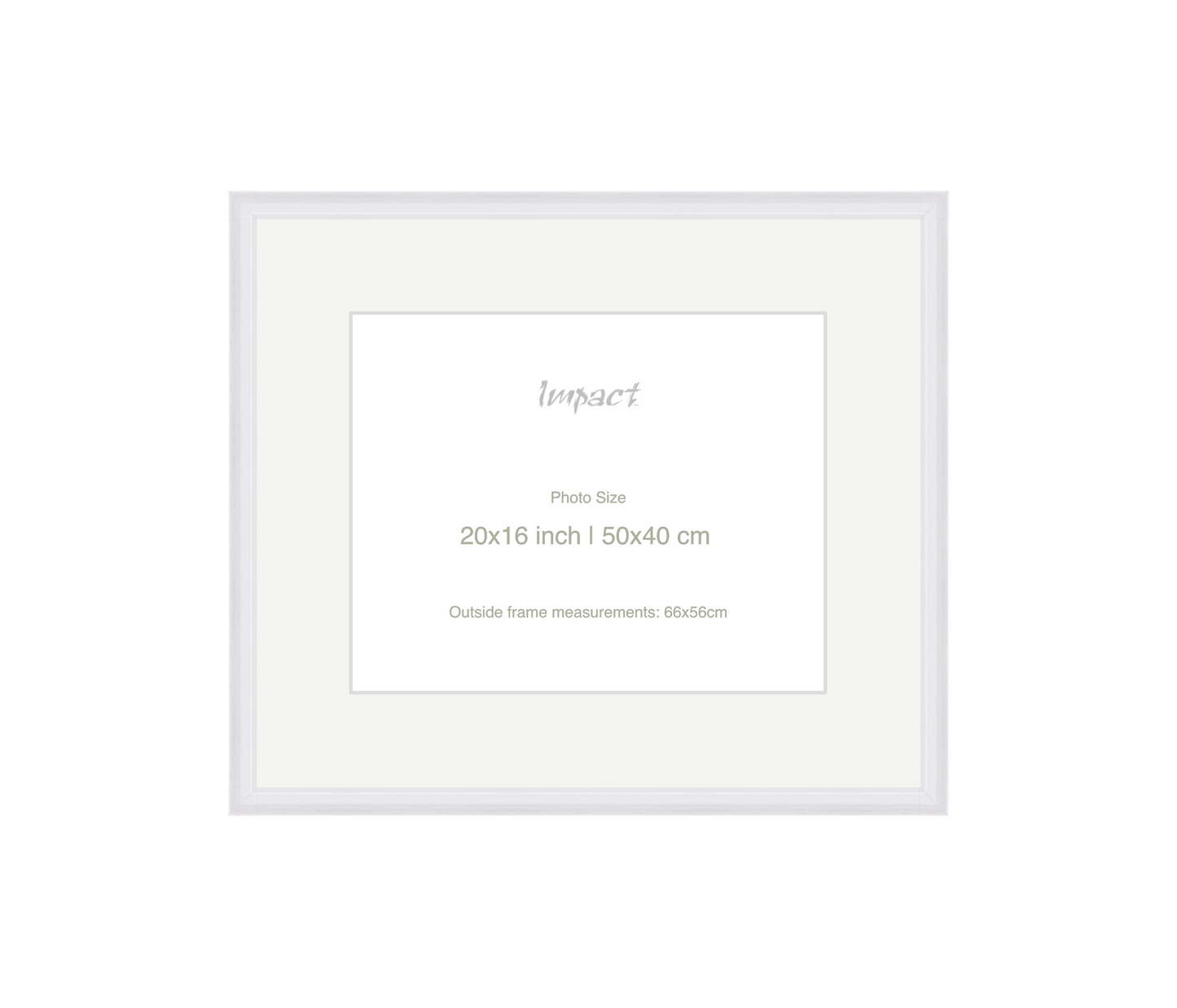 FLETCHER | 30mm White Frame - Photo Size (20x16 inch | 50x40 cm)