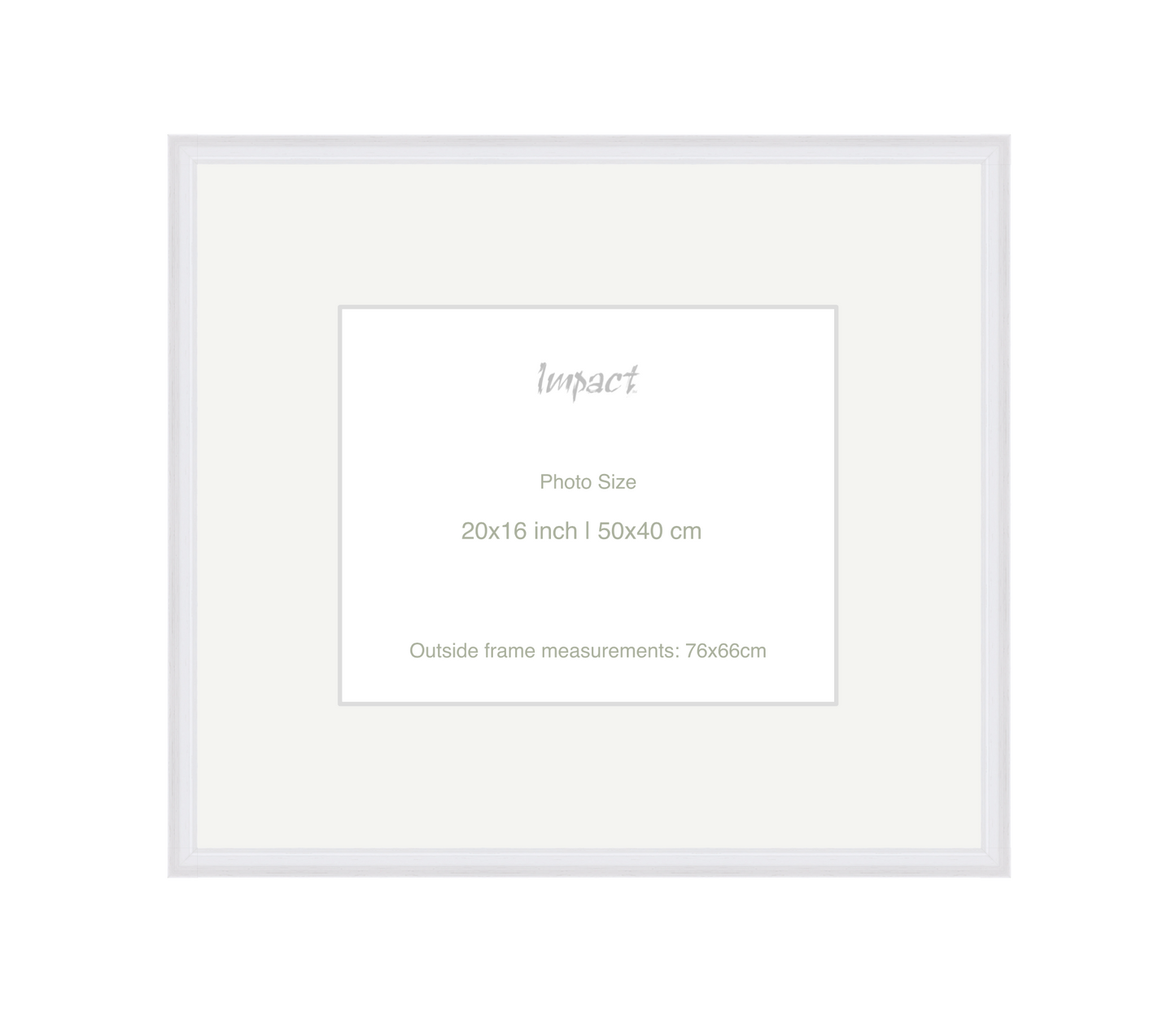 FLETCHER | 30mm White Frame - Photo Size (20x16 inch | 50x40 cm)
