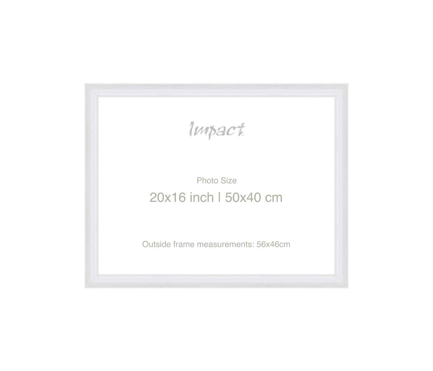 FLETCHER | 30mm White Frame - Photo Size (20x16 inch | 50x40 cm)