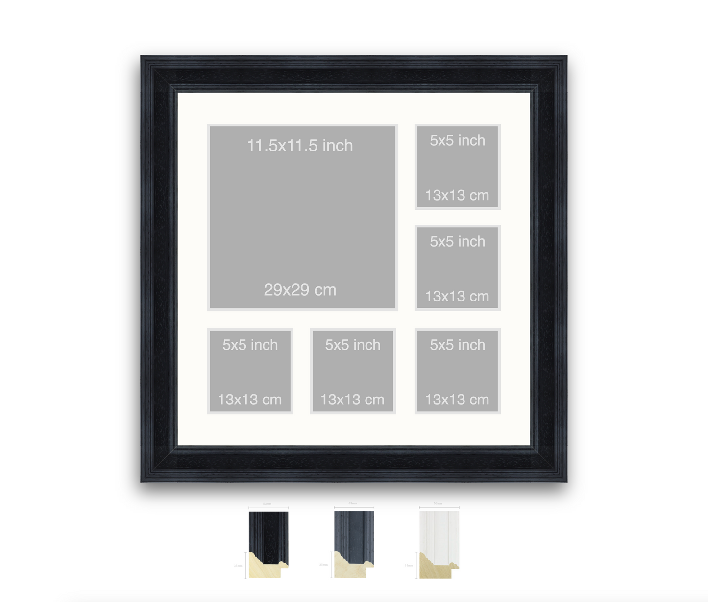 Denby reverse | 53mm Fletcher moulding - Overall size: 60x60cm