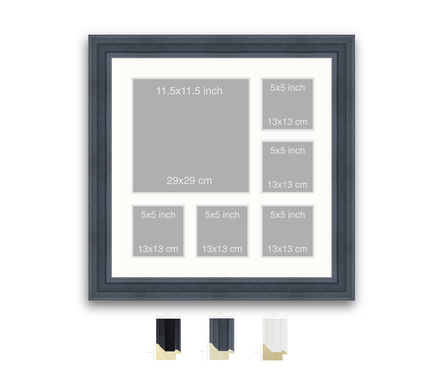 Denby reverse | 53mm Fletcher moulding - Overall size: 60x60cm