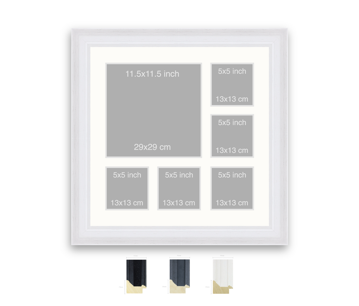 Denby reverse | 53mm Fletcher moulding - Overall size: 60x60cm