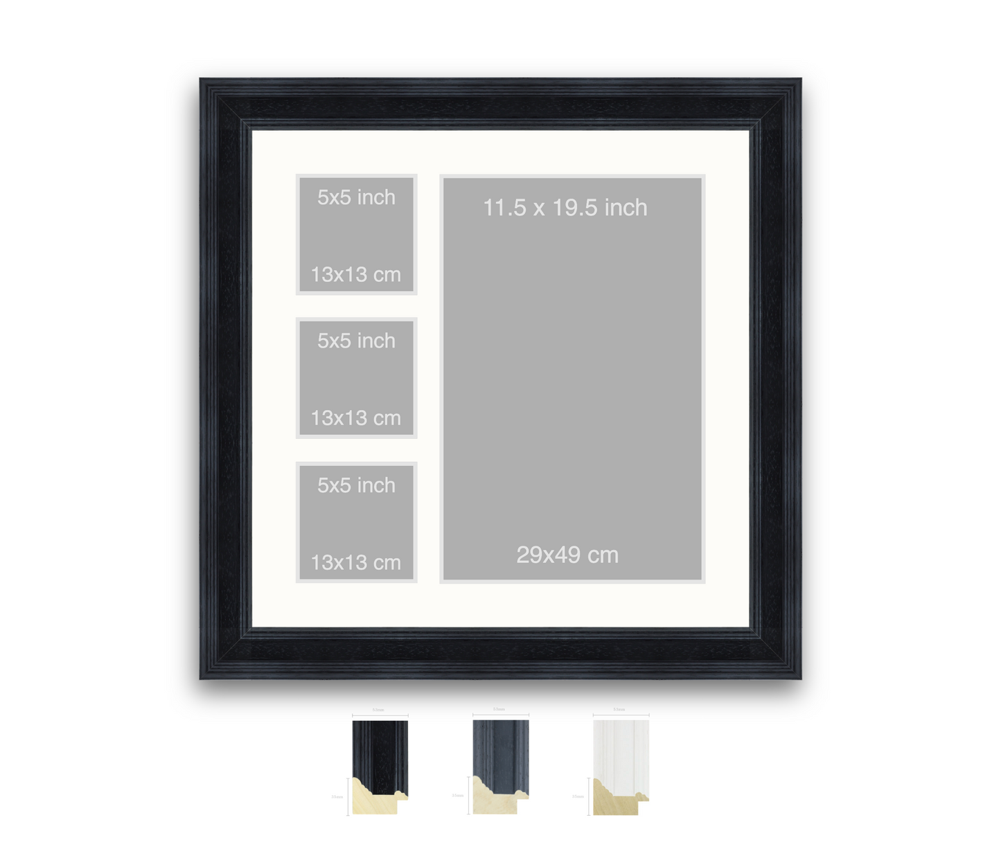 Silkstone | 53mm Fletcher moulding - Overall size: 60x60cm