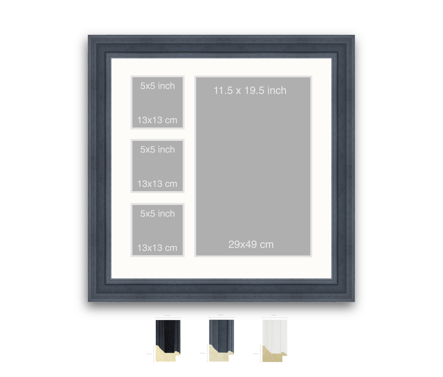 Silkstone | 53mm Fletcher moulding - Overall size: 60x60cm