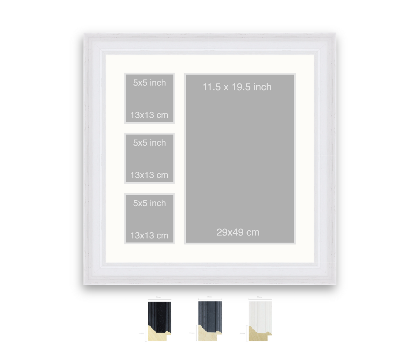 Silkstone | 53mm Fletcher moulding - Overall size: 60x60cm