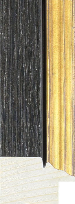 ADAMS | 33mm Black, Gold Edge Wood Frame