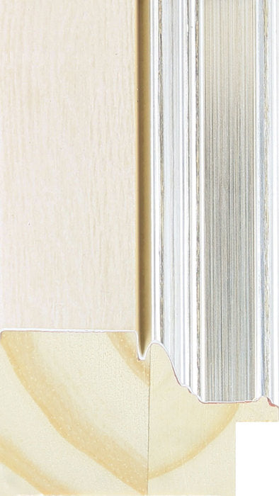 ADAMS | 50mm White, Silver Edge Wood Frame