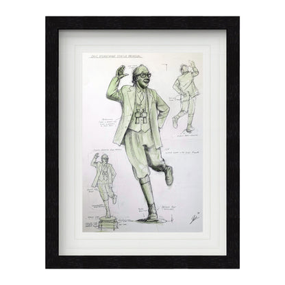 Eric Morecambe Statue (working drawing)