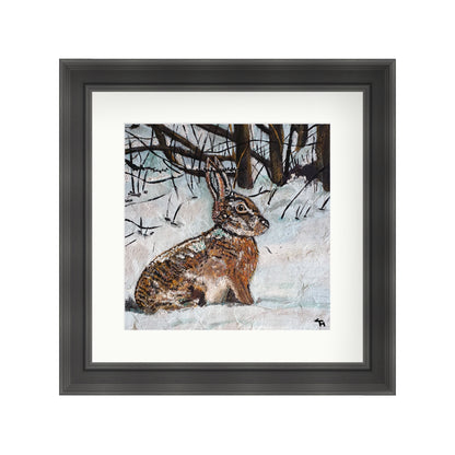 Hare in Snowy Woodland