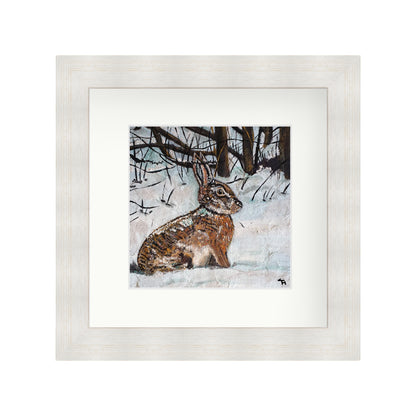 Hare in Snowy Woodland