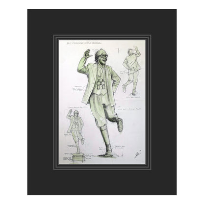 Eric Morecambe Statue (working drawing)