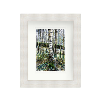 Silver Birch in Alcohol Ink with Viridian