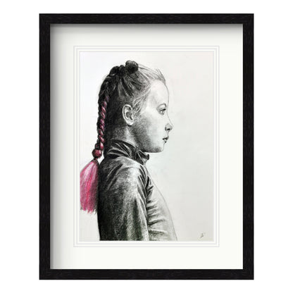 Girl with Pink Braid