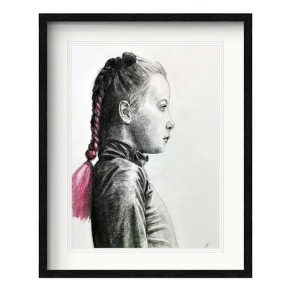 Girl with Pink Braid