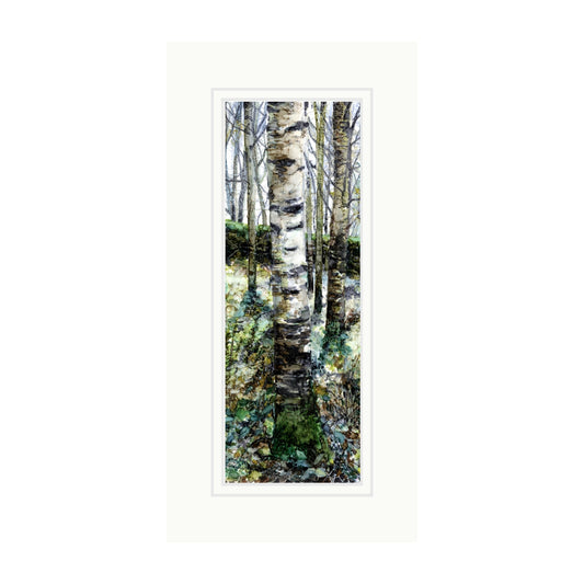 Langsett Reservoir Birches with Ferns in Alcohol Inks