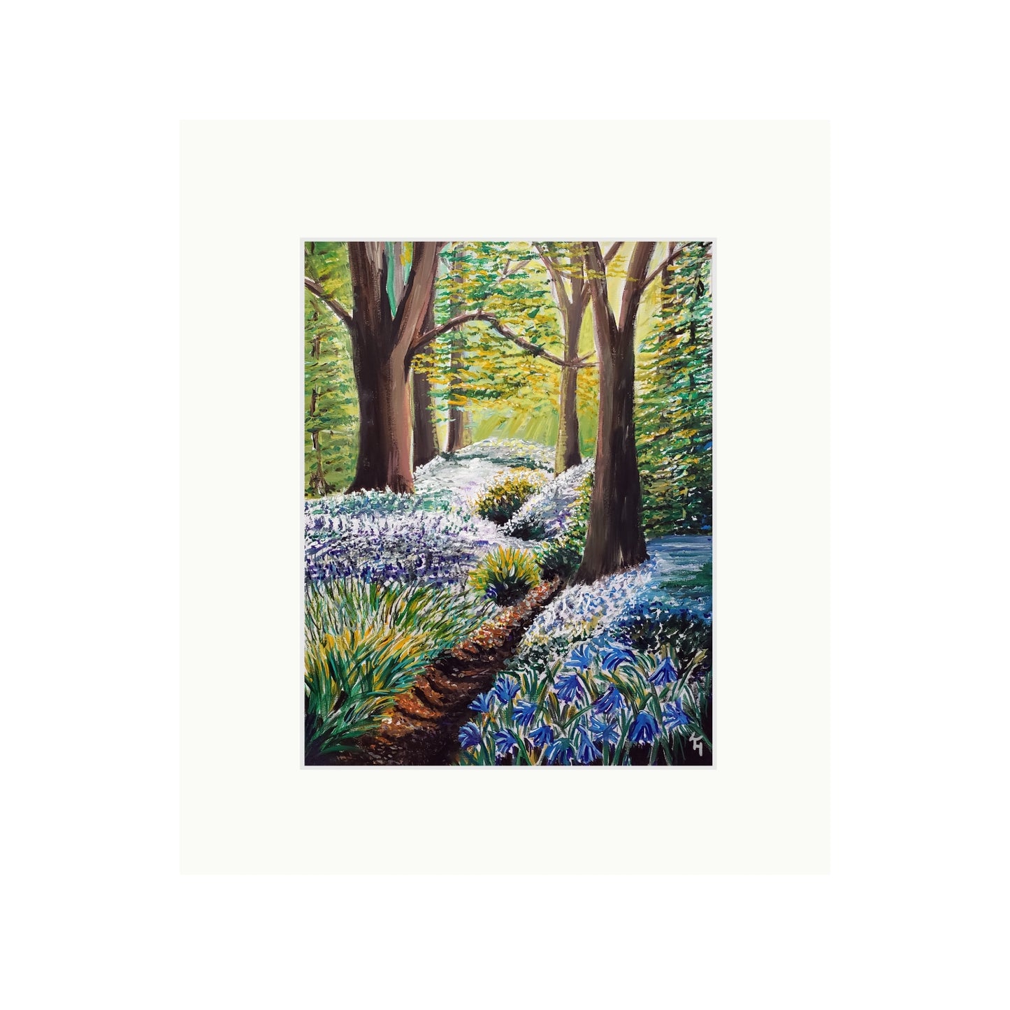 Sunlit Bluebell Way