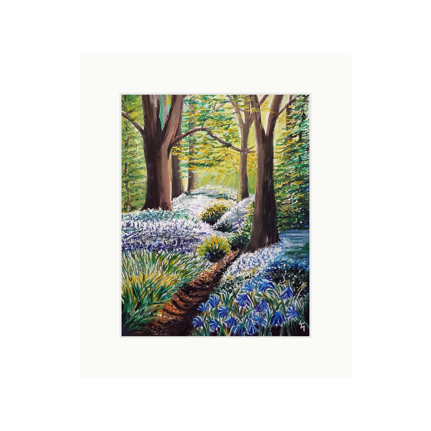 Sunlit Bluebell Way