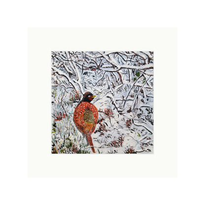 Snowy Scene Pheasant