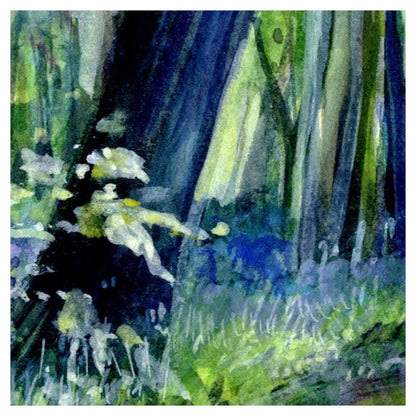 Bluebell Woods Painted in Watercolours