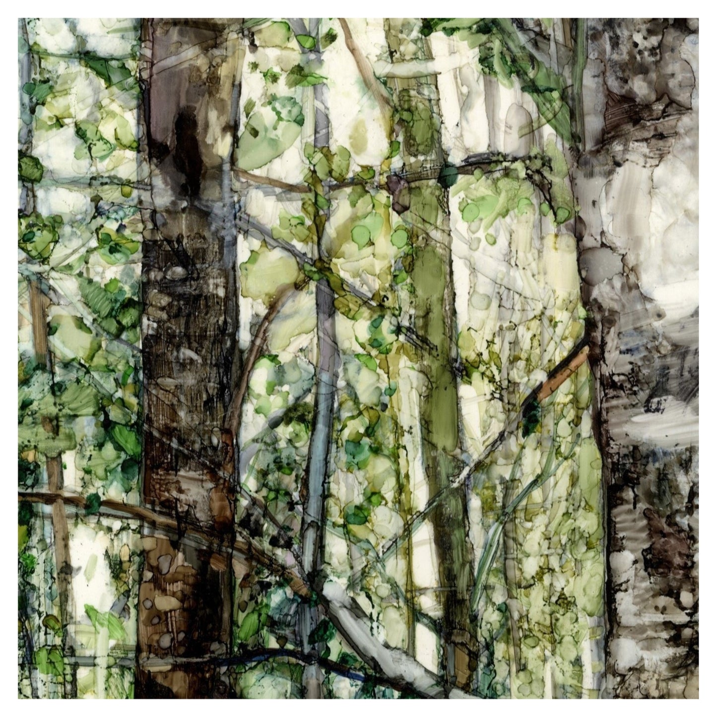 Spring Woods in Alcohol Inks I