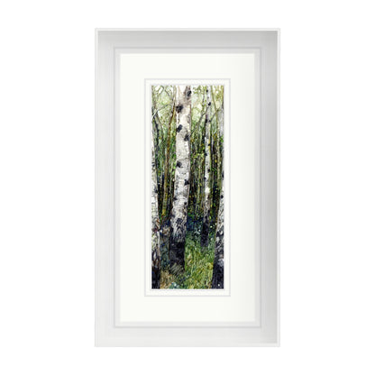 Silver Birch in Alcohol Ink with Viridian