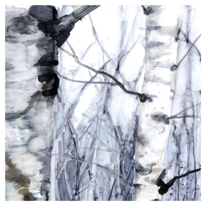 Winter Birch in Alcohol Ink - Landscape