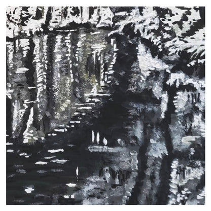 Snowy Willow Bridge with red