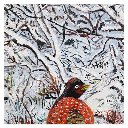 Snowy Scene Pheasant