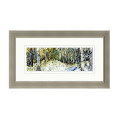 Winter Woodland with Stream in Alcohol Ink