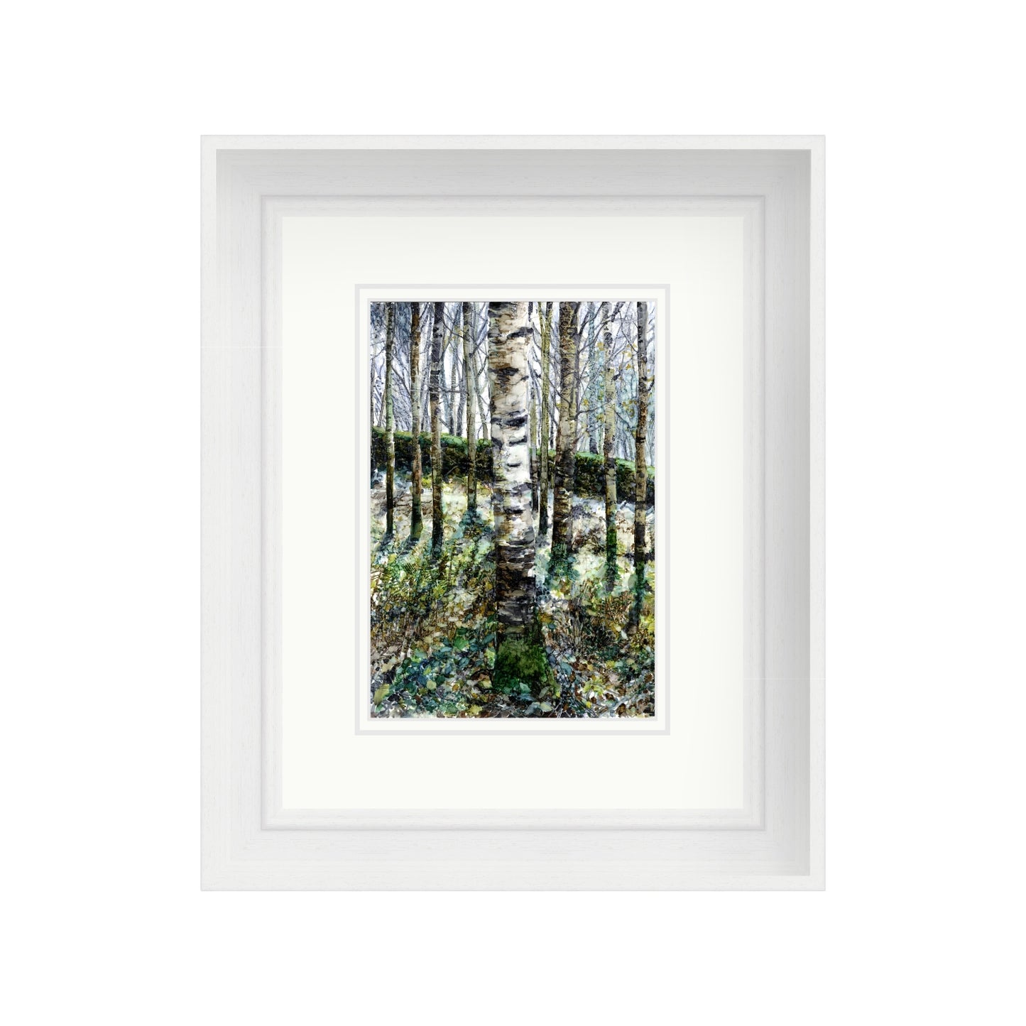 Silver Birch in Alcohol Ink with Viridian