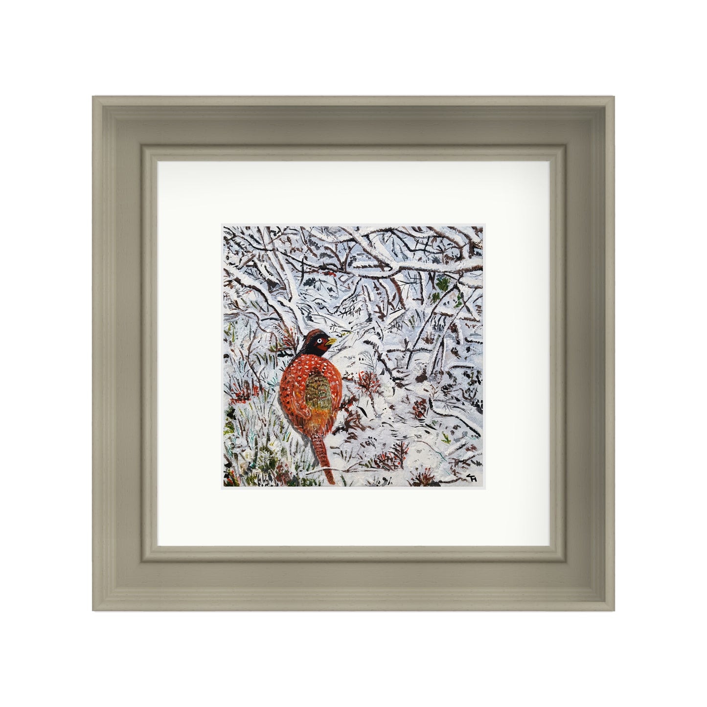 Snowy Scene Pheasant