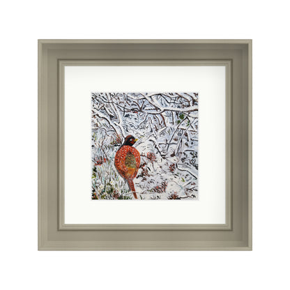 Snowy Scene Pheasant
