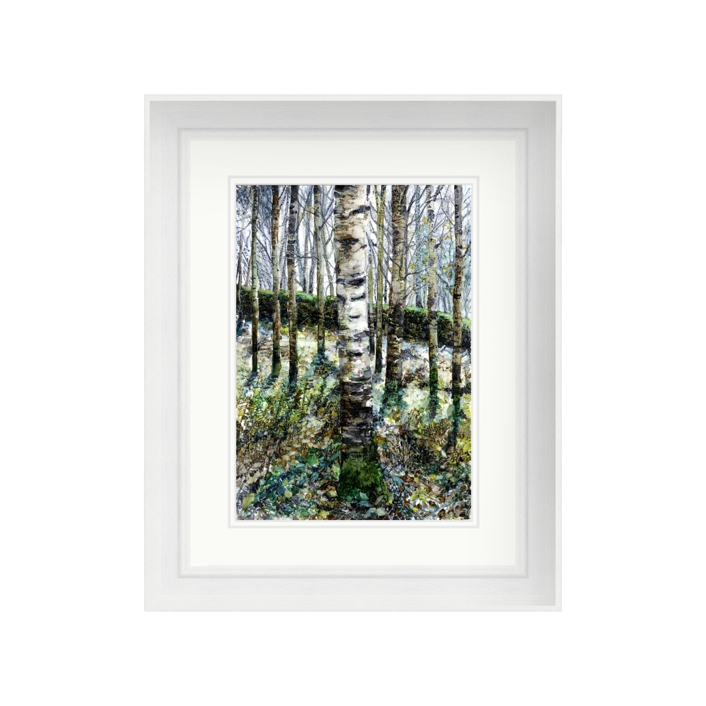 Silver Birch in Alcohol Ink with Viridian