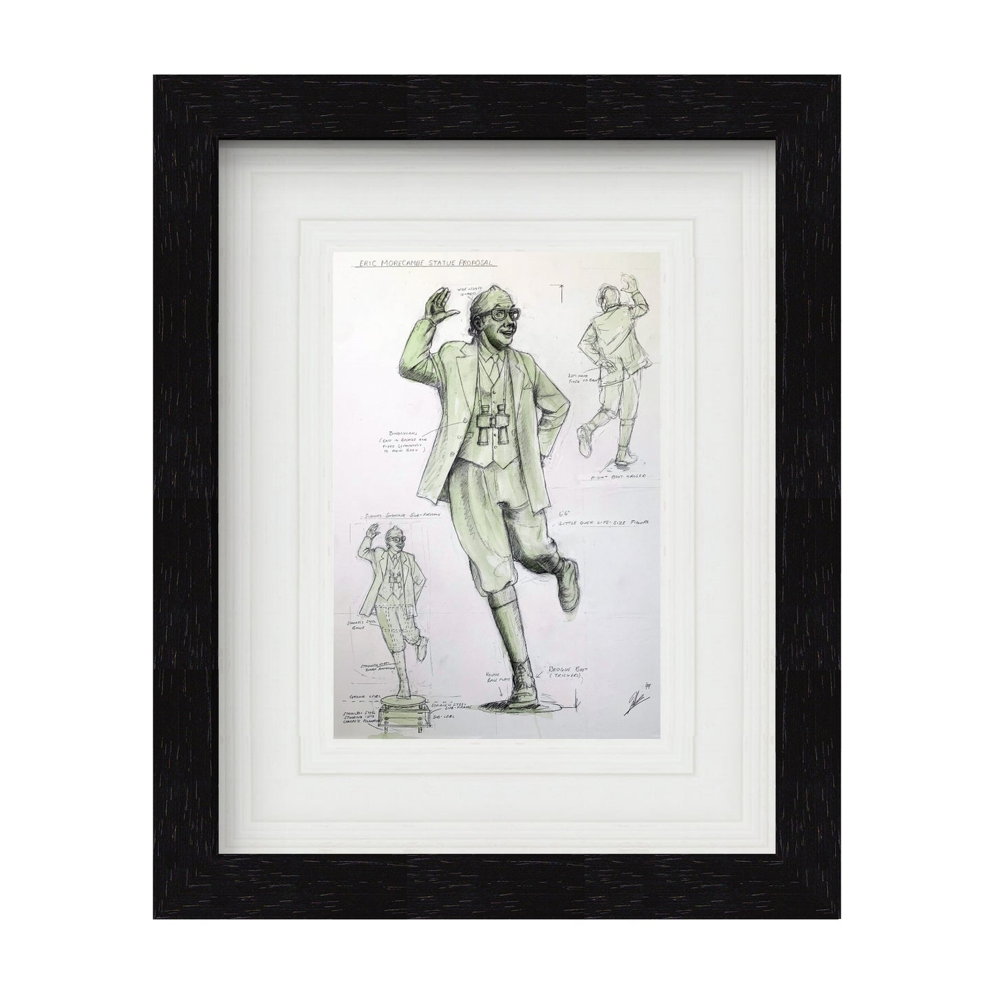 Eric Morecambe Statue (working drawing)