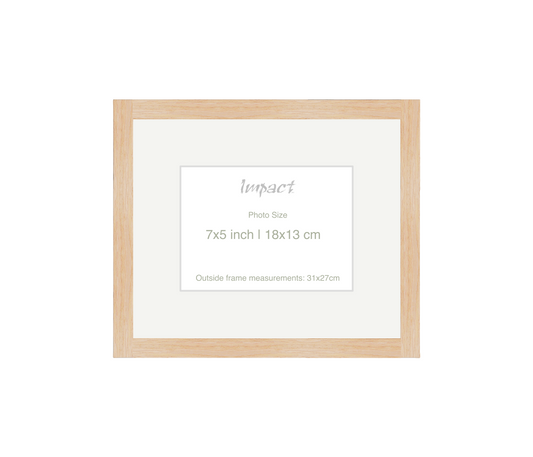 LOFT | 20mm Light Oak Frame - Photo Size (7x5 inch | 18x13 cm)