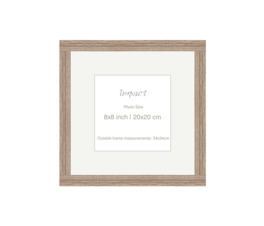 LOFT | 20mm Warm Walnut Frame - Photo Size (8x8 inch | 20x20 cm)