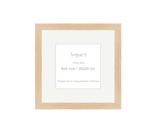 LOFT | 20mm Light Oak Frame - Photo Size (8x8 inch | 20x20 cm)