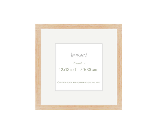 LOFT | 20mm Light Oak Frame - Photo Size (12x12 inch | 30x30 cm)