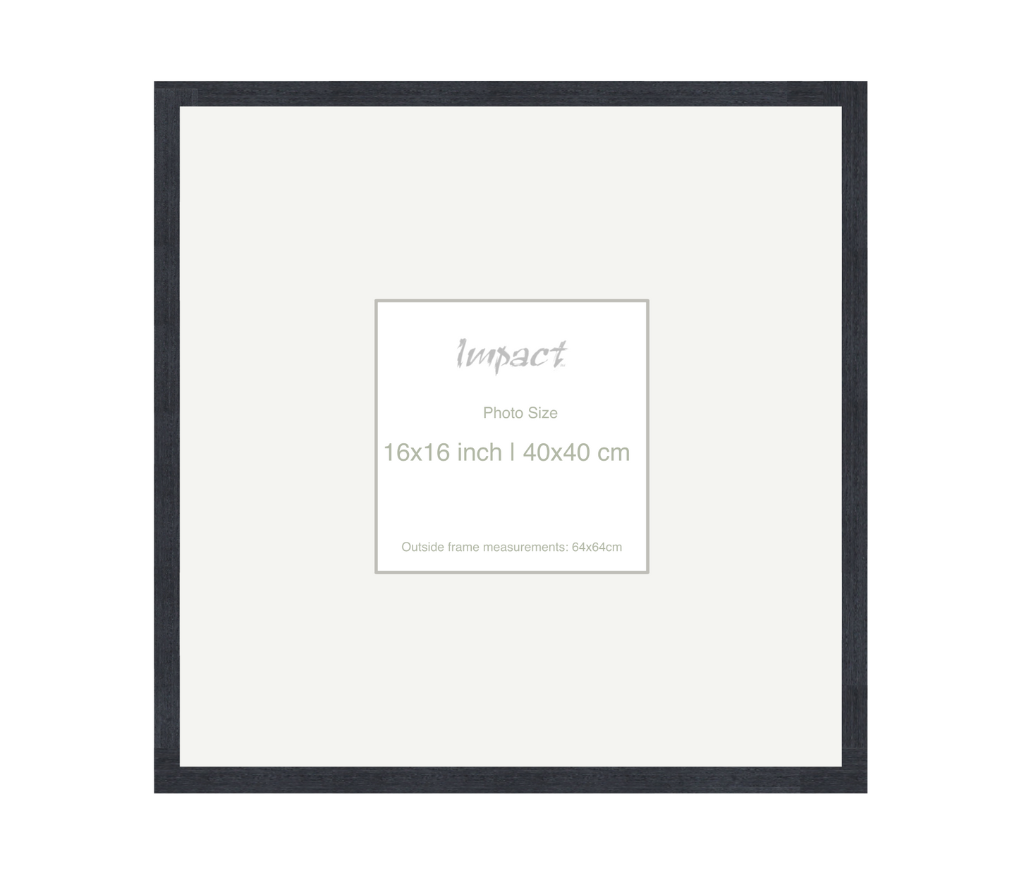 LOFT | 20mm Black Frame - Photo Size (16x16 inch | 40x40 cm)