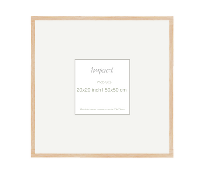 LOFT | 20mm Light Oak Frame - Photo Size (20x20 inch | 50x50 cm)