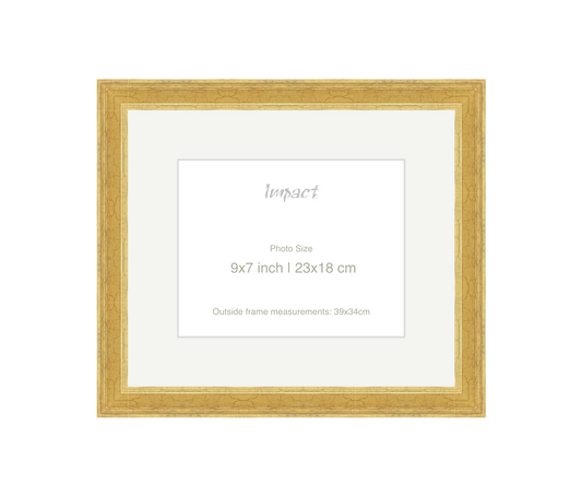FLETCHER | 30mm Gold Frame - Photo Size (9x7 inch | 23x18 cm)