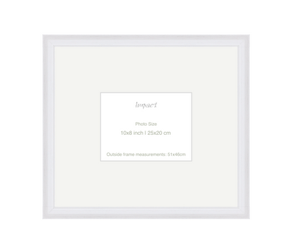 FLETCHER | 30mm White Frame - Photo Size (10x8 inch | 25x20 cm)