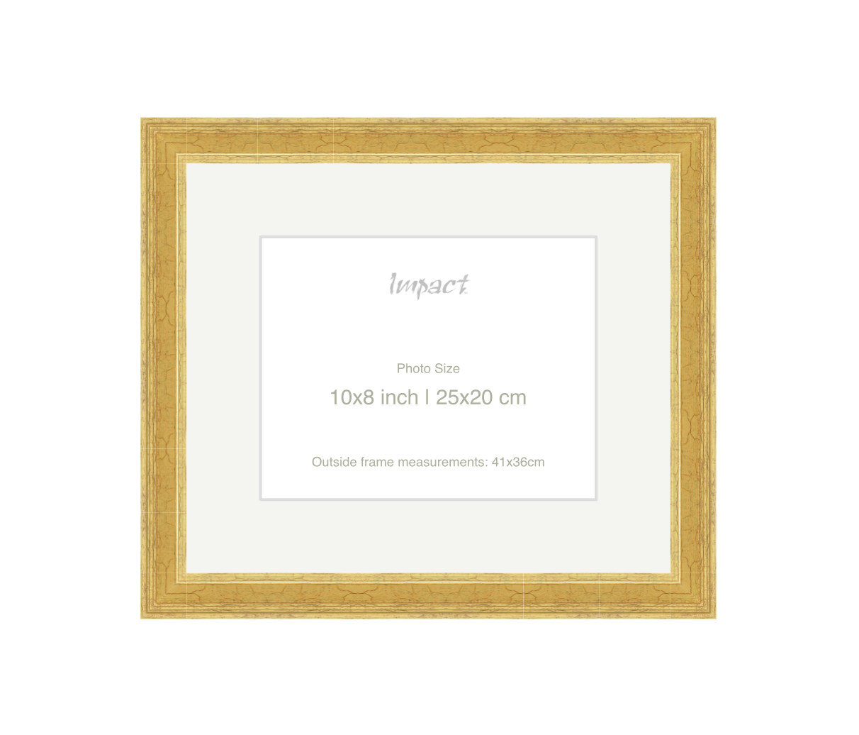 FLETCHER | 30mm Gold Frame - Photo Size (10x8 inch | 25x20 cm)