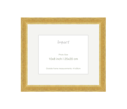 FLETCHER | 30mm Gold Frame - Photo Size (10x8 inch | 25x20 cm)