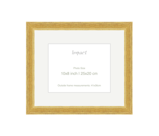 FLETCHER | 30mm Gold Frame - Photo Size (10x8 inch | 25x20 cm)