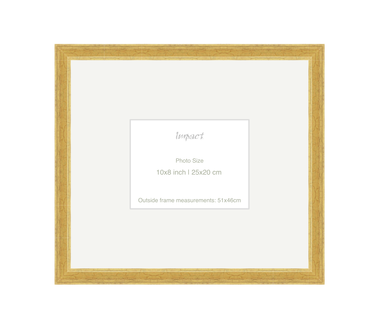 FLETCHER | 30mm Gold Frame - Photo Size (10x8 inch | 25x20 cm)