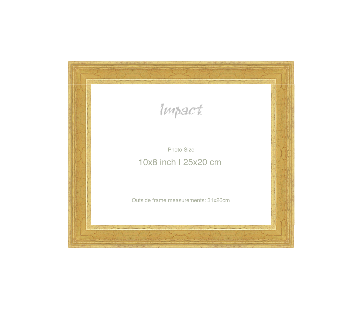 FLETCHER | 30mm Gold Frame - Photo Size (10x8 inch | 25x20 cm)