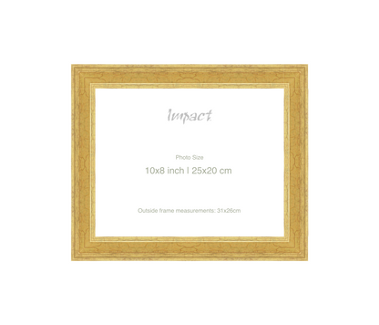 FLETCHER | 30mm Gold Frame - Photo Size (10x8 inch | 25x20 cm)