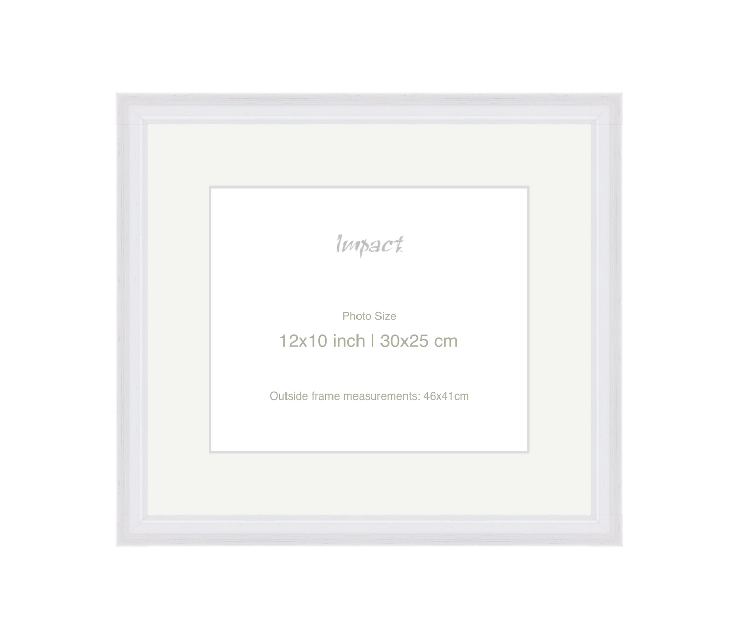 FLETCHER 30mm White Frame Photo Size (12x10 inch 30x25 cm