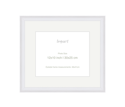 FLETCHER | 30mm White Frame - Photo Size (12x10 inch | 30x25 cm)